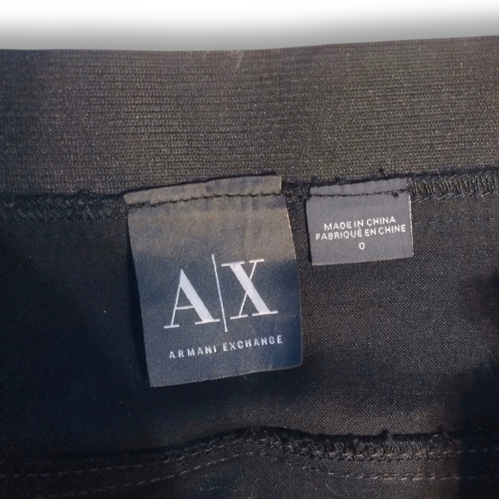Armani Exchange Silver Mini Skirt |Size 0 | Full Side Zip | EUC - Picture 3 of 10